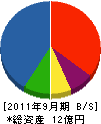 アイケイ商事 貸借対照表 2011年9月期