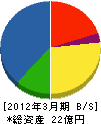 藤田テクノ 貸借対照表 2012年3月期
