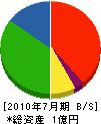 仙南配電工事 貸借対照表 2010年7月期