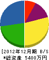 九州消防設備 貸借対照表 2012年12月期
