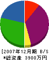 平石工務店 貸借対照表 2007年12月期