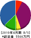 昭光建設 貸借対照表 2010年4月期