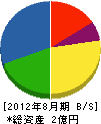 藤田電気 貸借対照表 2012年8月期