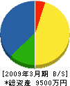 大通鉄工所 貸借対照表 2009年3月期