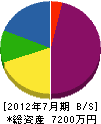 山田技研 貸借対照表 2012年7月期