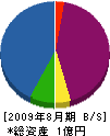 井上土建 貸借対照表 2009年8月期
