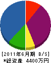 平山商店 貸借対照表 2011年6月期