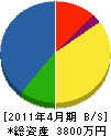 河澄電設 貸借対照表 2011年4月期