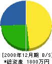 仲井塗装店 貸借対照表 2008年12月期