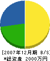 田中造園 貸借対照表 2007年12月期