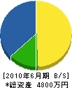 赤塚建設 貸借対照表 2010年6月期