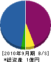 日本下水道管理 貸借対照表 2010年9月期