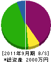 山田住建 貸借対照表 2011年9月期