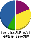 森田技建 貸借対照表 2012年5月期