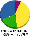三恵商会 貸借対照表 2007年12月期