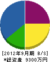 東豊建設 貸借対照表 2012年9月期