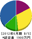 大江畳店 貸借対照表 2012年6月期