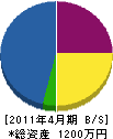 須田通信 貸借対照表 2011年4月期