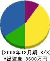 上西商事 貸借対照表 2009年12月期