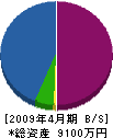 臨海機工 貸借対照表 2009年4月期