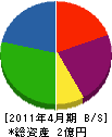 前川産業 貸借対照表 2011年4月期