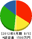 積田企画 貸借対照表 2012年8月期
