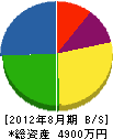 坂口電気 貸借対照表 2012年8月期