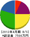 一栄電気 貸借対照表 2012年4月期