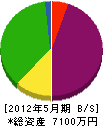 伸晃産業 貸借対照表 2012年5月期