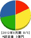 松本建設 貸借対照表 2012年8月期