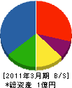 田口組 貸借対照表 2011年3月期