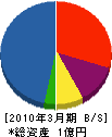 日本通信 貸借対照表 2010年3月期