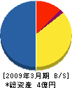 鹿島クレスウエスト 貸借対照表 2009年3月期