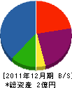 大川工務店 貸借対照表 2011年12月期