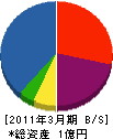 川上工業 貸借対照表 2011年3月期