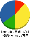 坂元建設 貸借対照表 2012年8月期