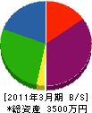 杉本電機商会 貸借対照表 2011年3月期