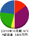 角田組 貸借対照表 2010年10月期
