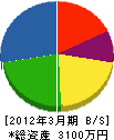 佐藤電気 貸借対照表 2012年3月期
