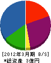 京阪神道路サービス 貸借対照表 2012年3月期