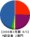 山栄建設 貸借対照表 2008年3月期