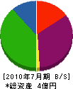 塚本電建 貸借対照表 2010年7月期