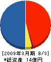 京葉新日軽 貸借対照表 2009年3月期