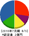 平田建設 貸借対照表 2010年7月期