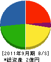 東昭栄興業 貸借対照表 2011年9月期