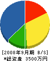 志村建設 貸借対照表 2008年9月期