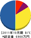 丸秀商会 貸借対照表 2011年10月期