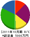 錦陽電気工事 貸借対照表 2011年10月期