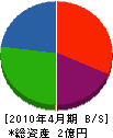 江渕建設 貸借対照表 2010年4月期