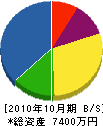 藤井塗装 貸借対照表 2010年10月期